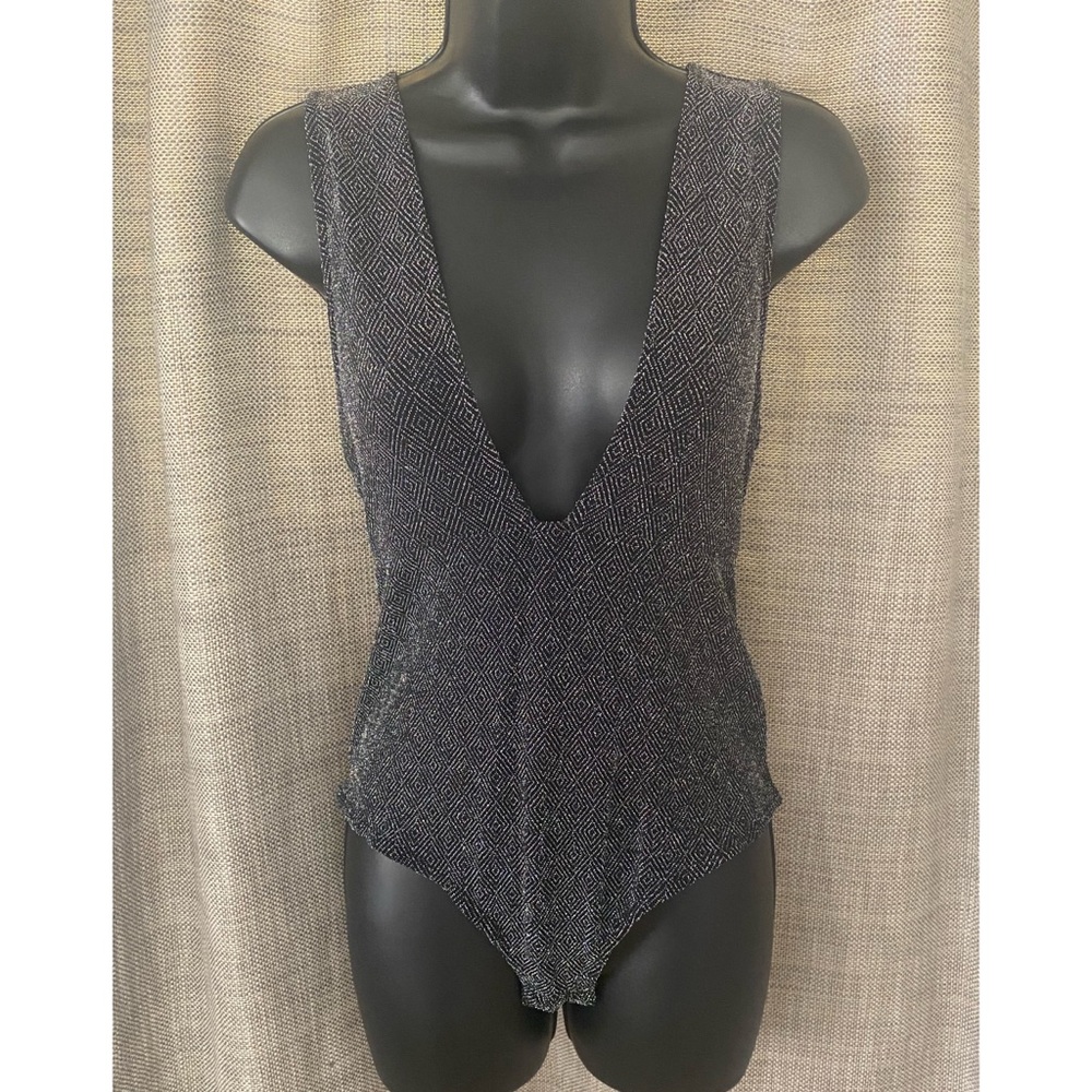 Topshop Black & Silver Bodysuit